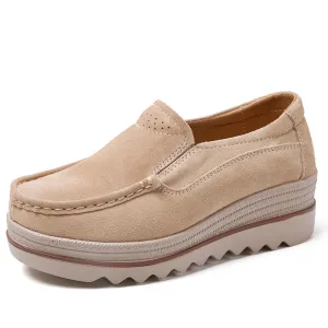 2 IN Thick Soled Hollowed MAMA Loafers