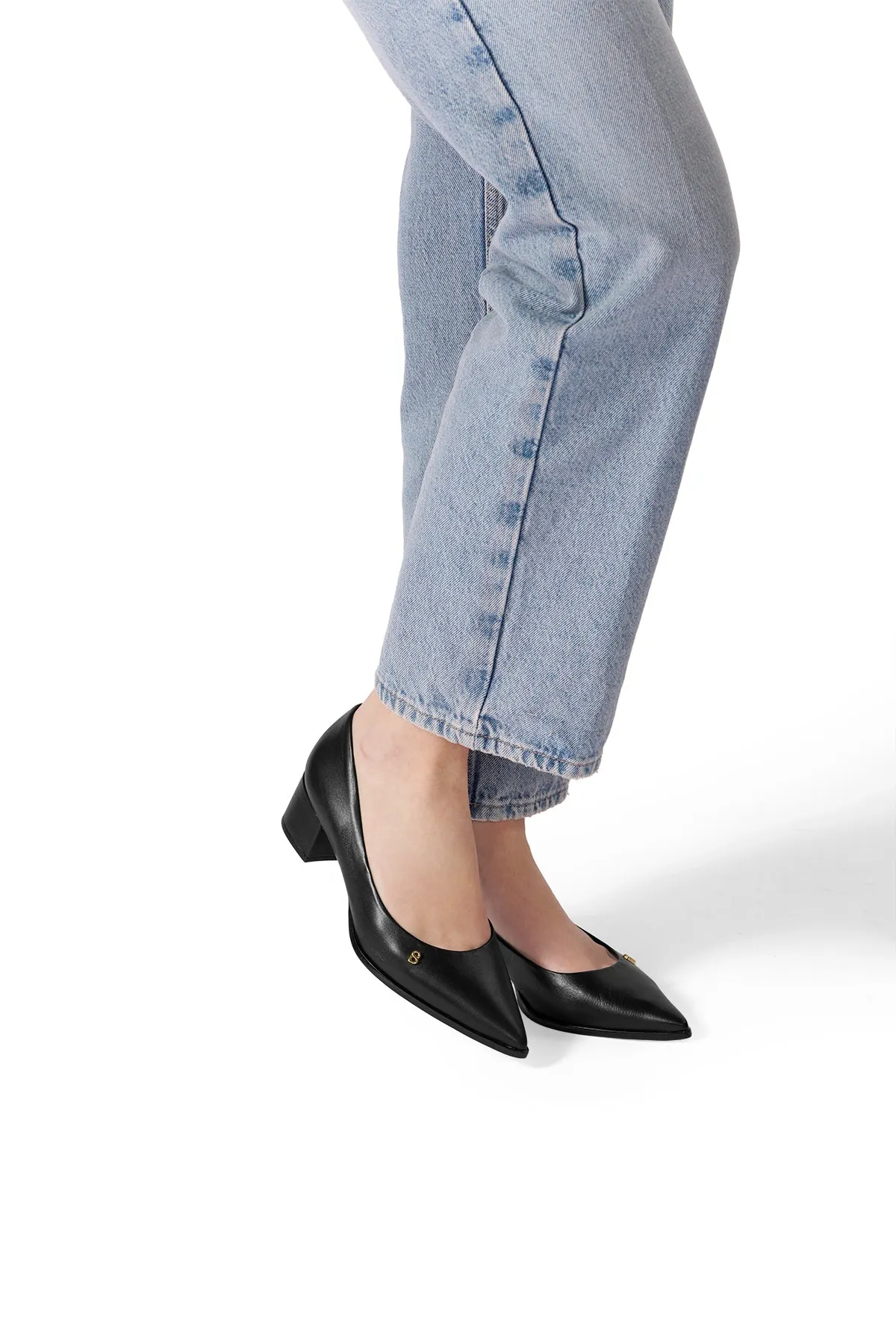 Alba Block Heels - Black
