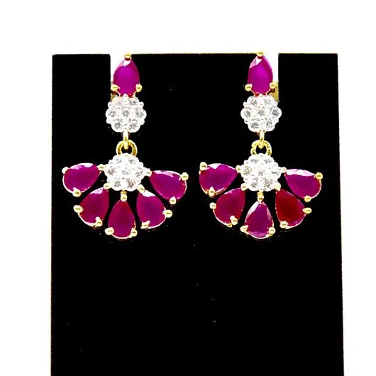 American Diamond and Semi-Precious Designer Necklace Set (D865)