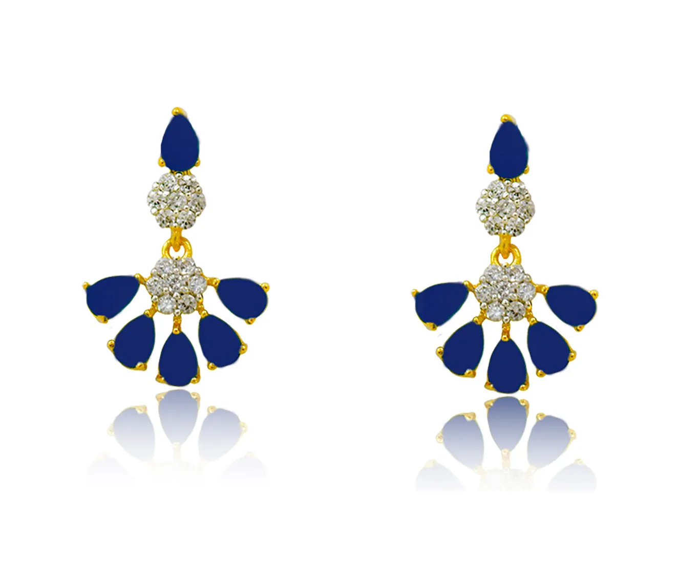 American Diamond and Semi-Precious Designer Necklace Set (D865)