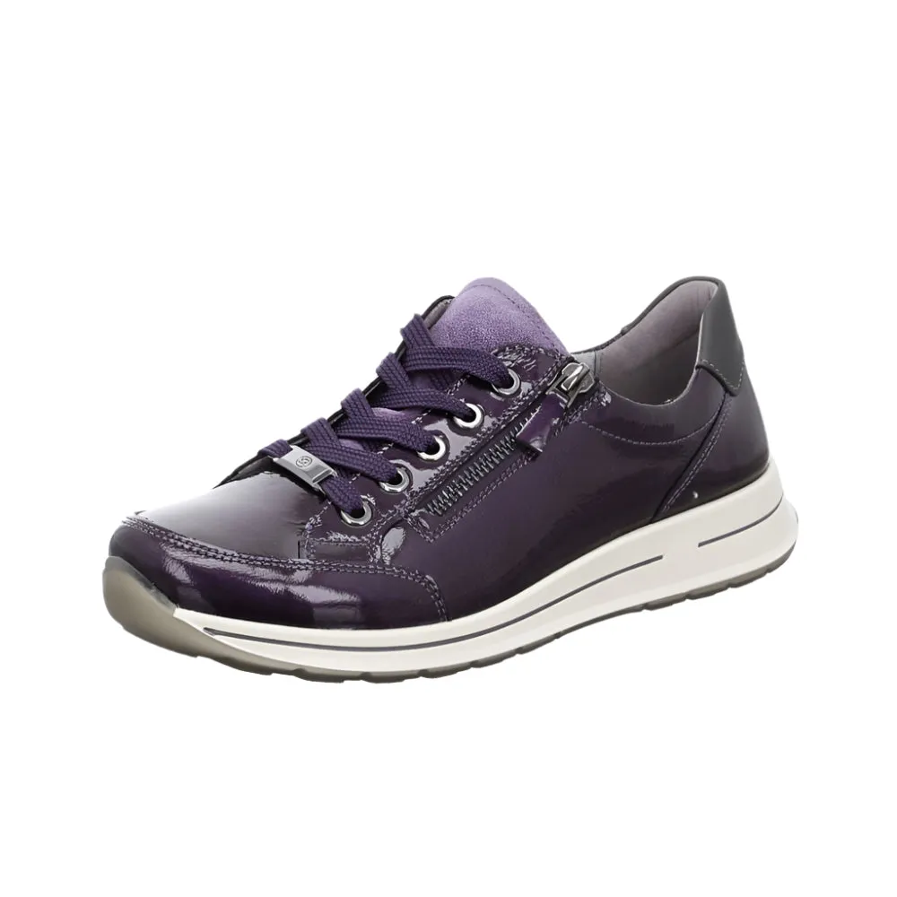 Ara Women's Oleanna Plum Patent Leather / Suede / Anthracite