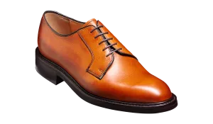 Barker Nairn Derby Grain Leather Shoe-  Cedar Grain