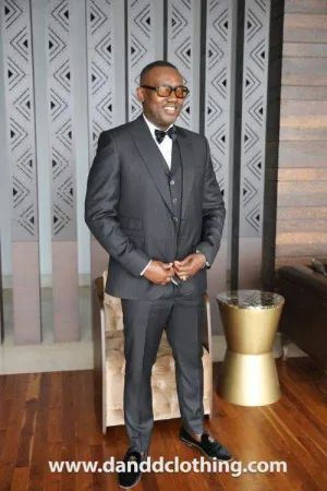 Black 3 Piece 100% Wool For Men