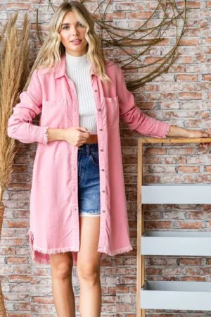 Boho Button-Up Shirt Dress