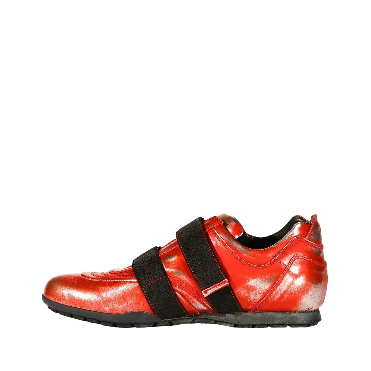 Cesare Paciotti Women's 4US Metallic Red Velcro Sneakers (CPW4USM02)