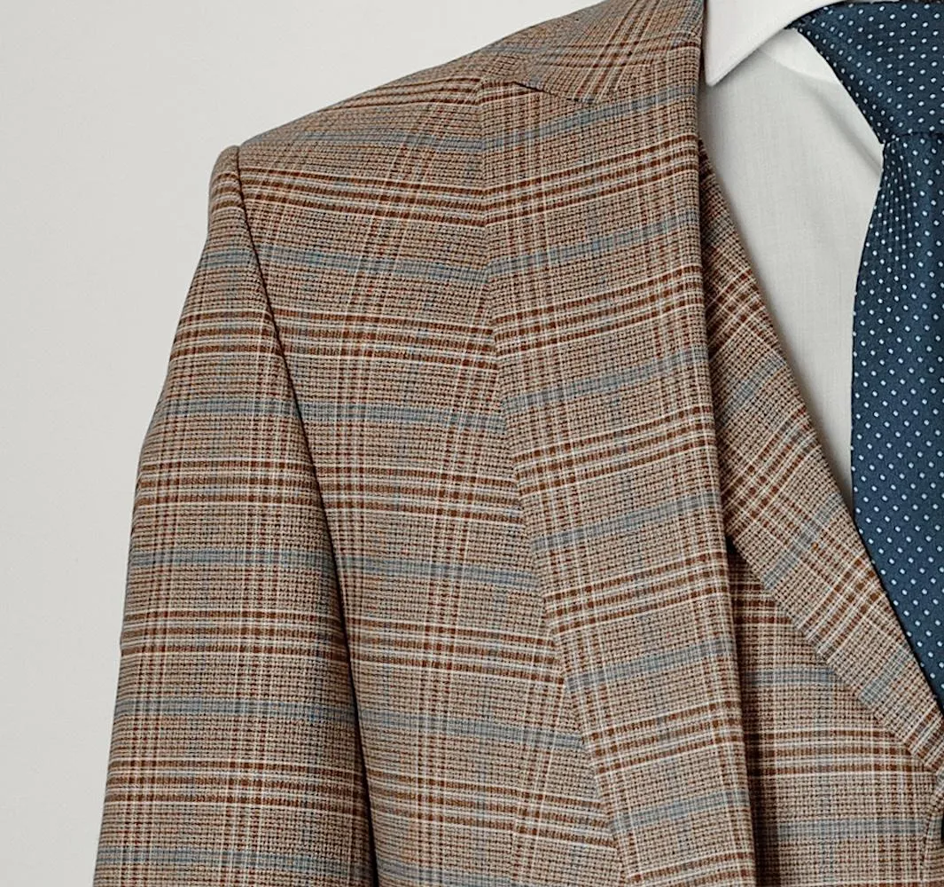 Coffee Stripe 4 Custom Bespoke Men Suit Tailored