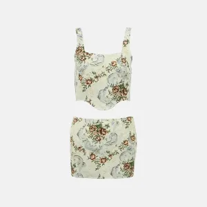 Céramique Finesse Set – Baroque print – Short skirt set