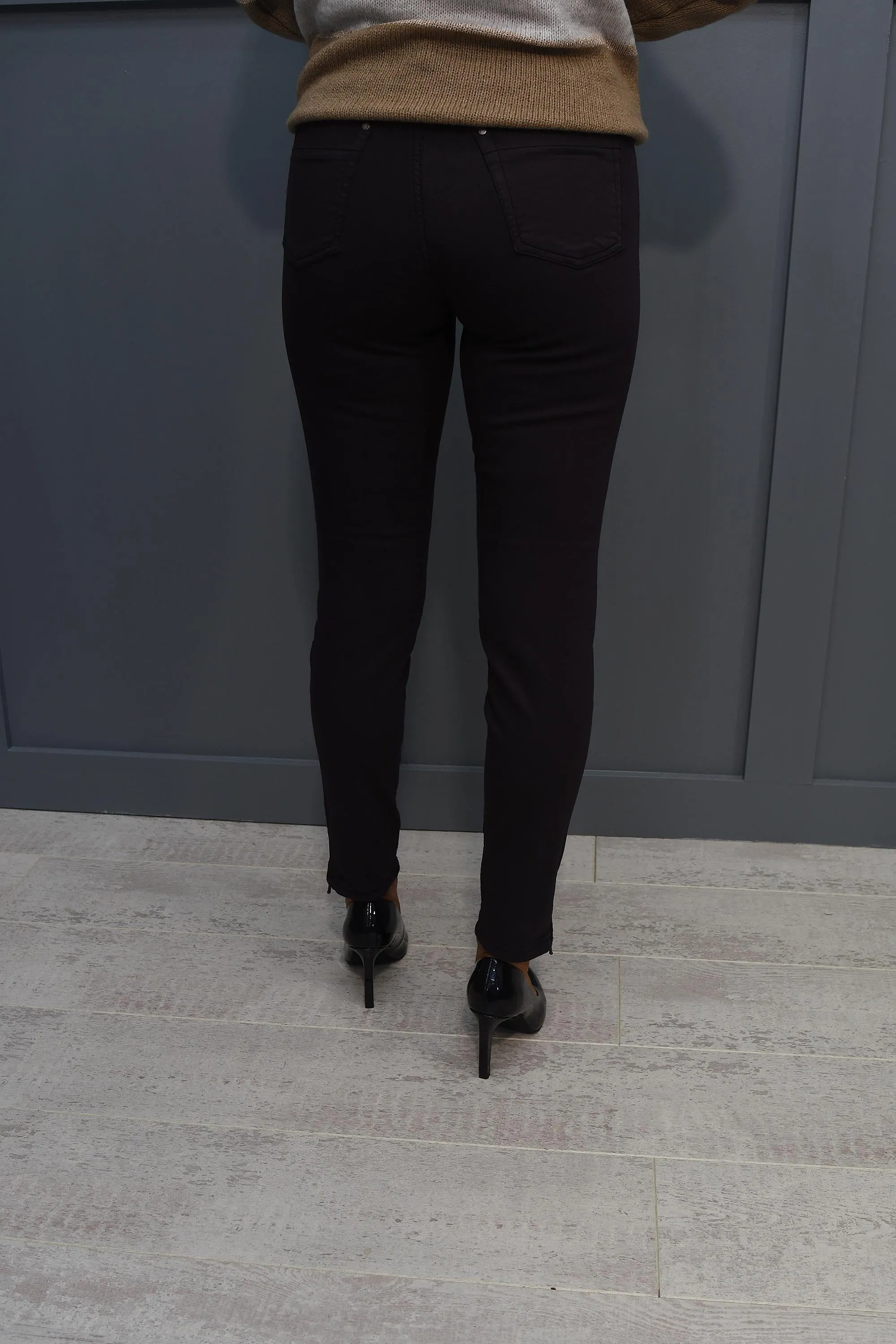 CRO Magic Fit Skinny Mauve Brown 7/8 Length with side zip - 5226 525 583