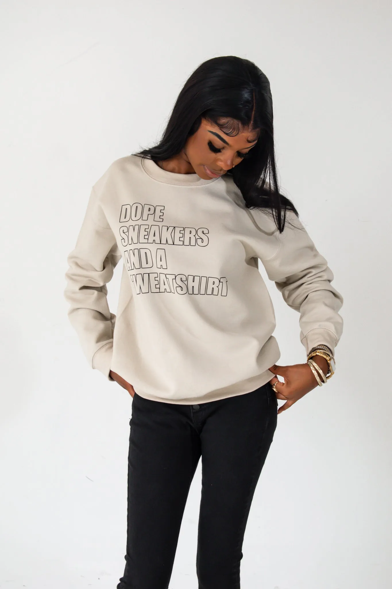 Dope Sneakers and a Sweatshirt - Outline Sweatshirt