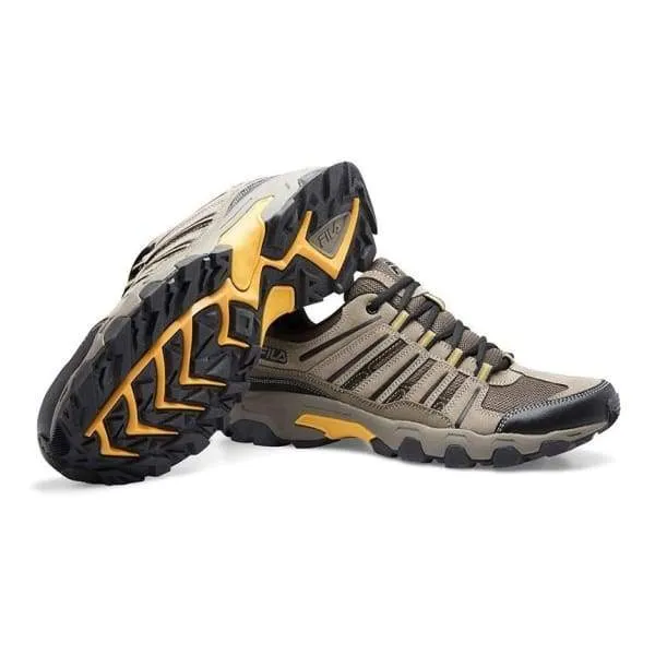 Fila Men's Day hiker Trail Running Athletic Shoes Brown/Black/Gold