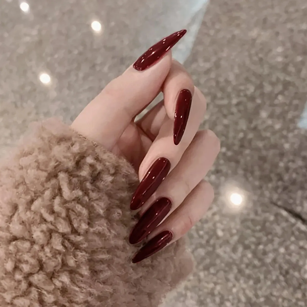 Glamourous Black Stiletto Press-Ons