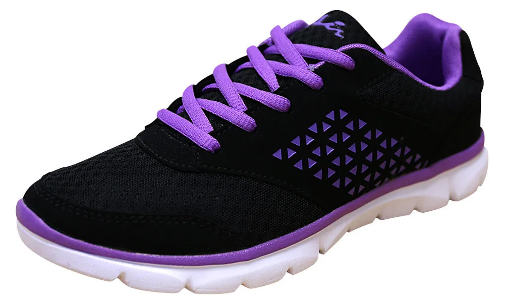 Han's Women's Woven Breathable Print Platform Fashion Trainer Sneaker