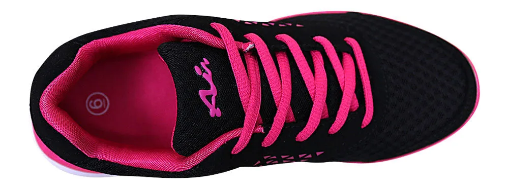 Han's Women's Woven Breathable Print Platform Fashion Trainer Sneaker