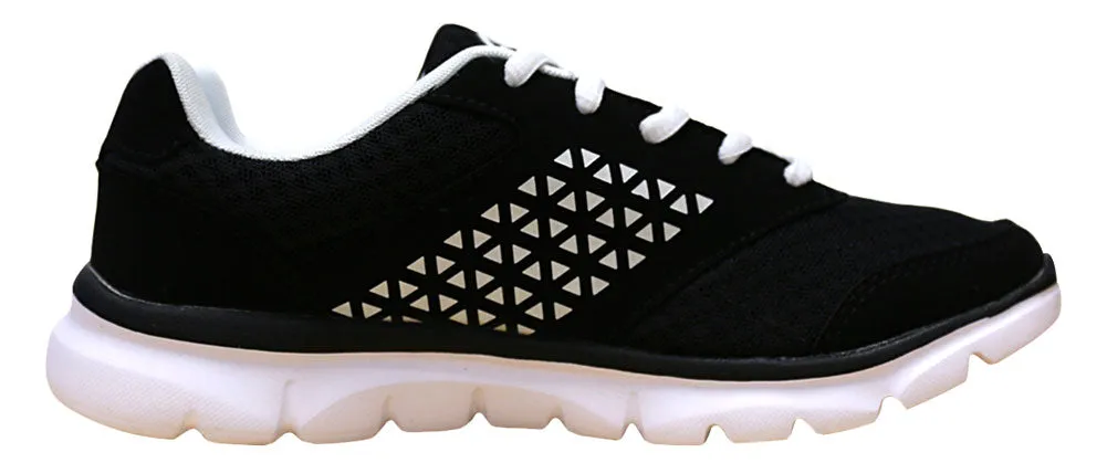 Han's Women's Woven Breathable Print Platform Fashion Trainer Sneaker