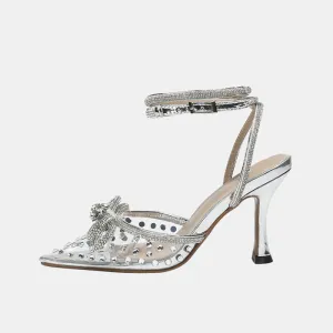 Jaborosa Transparent Rhinestone Sandals