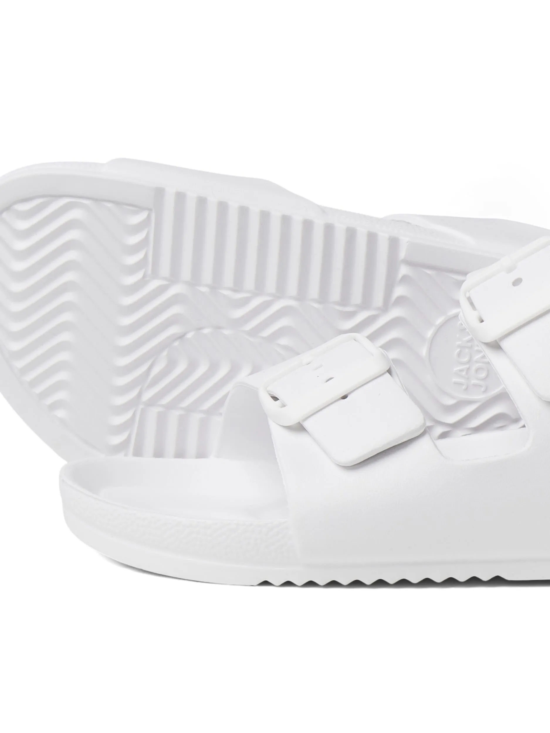 Jack & Jones Croxton Moulded Slider Sandals White