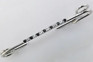 Jet/Crystal Rhinestone Strip Stock Pin