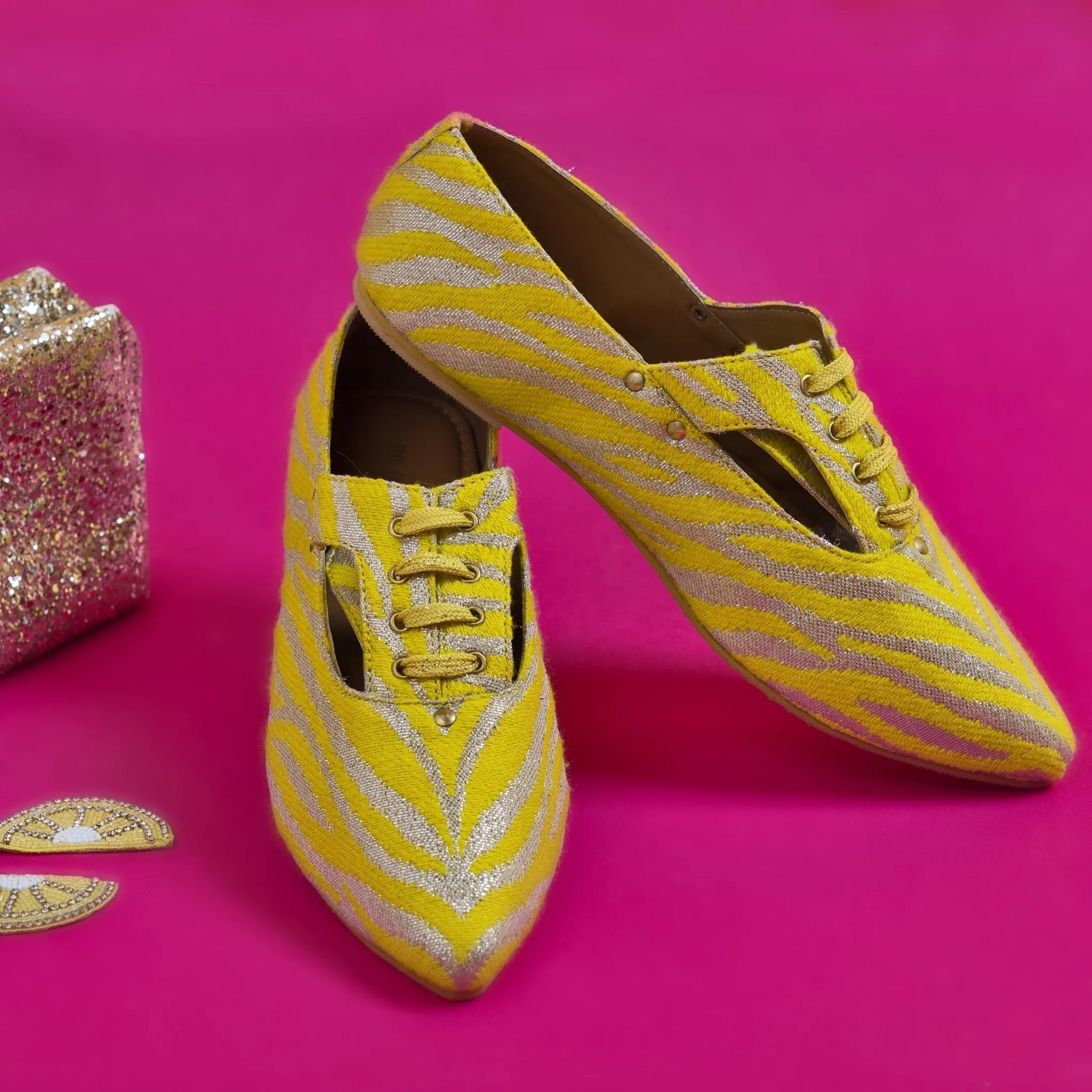 Juliet Oxfords in Yellow