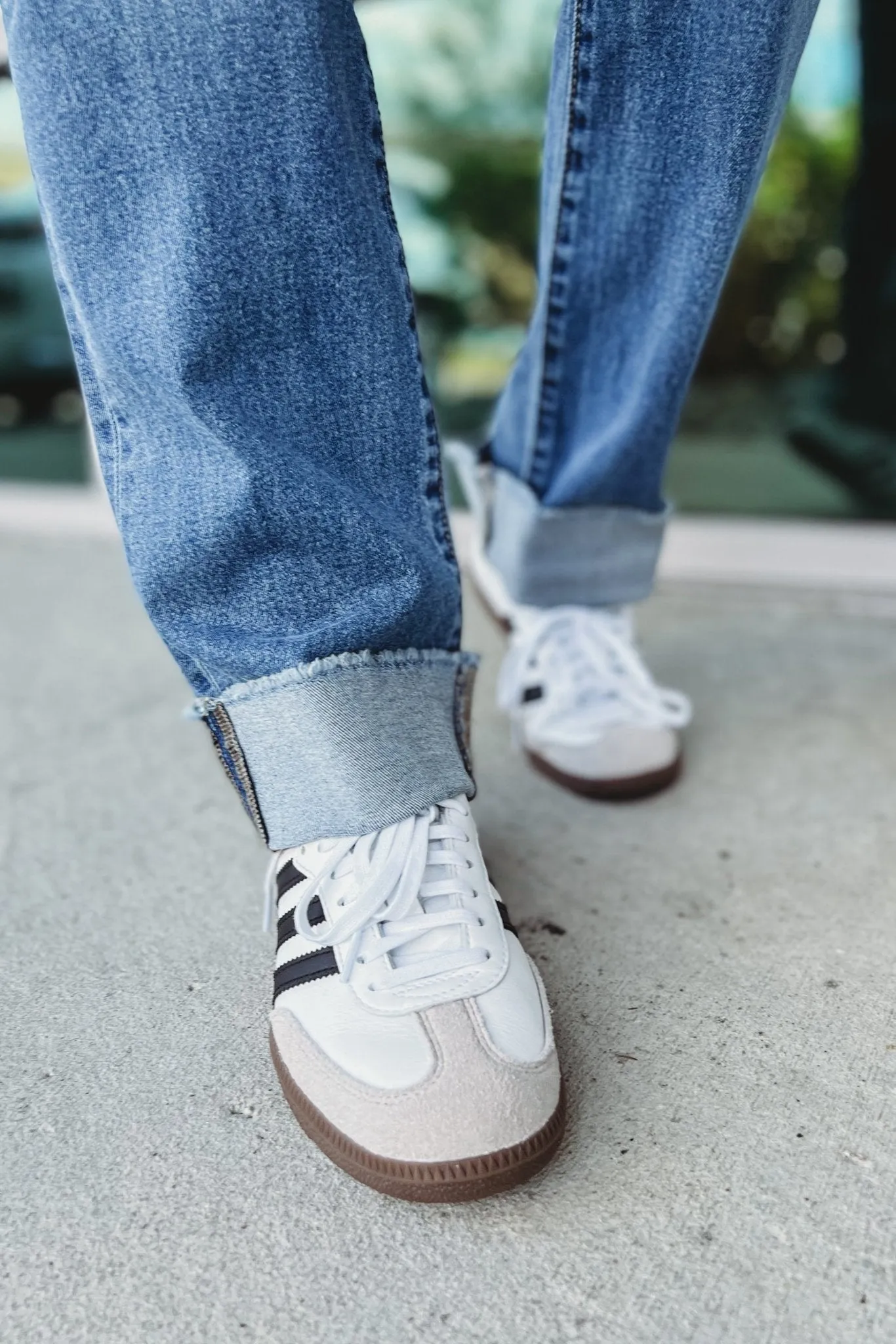 KANCAN Emerson High Rise Cuffed Straight Leg Jeans