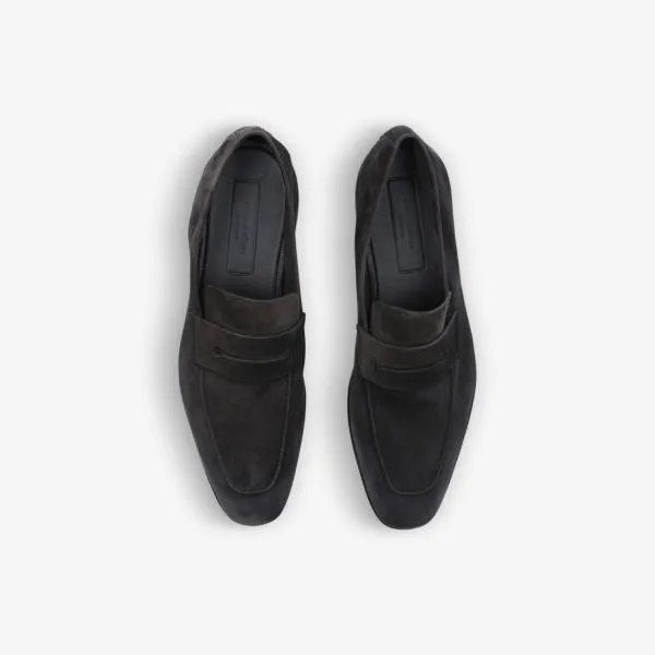 L'Asola Ermenegildo Zegna suede penny loafers, brown