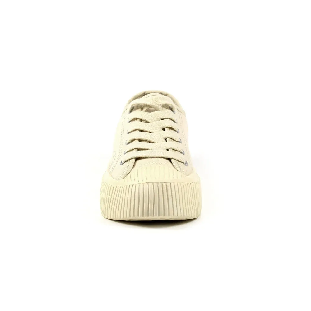 Lazy Dogz Jayne Beige Lace Up Trainers DLD002 BG
