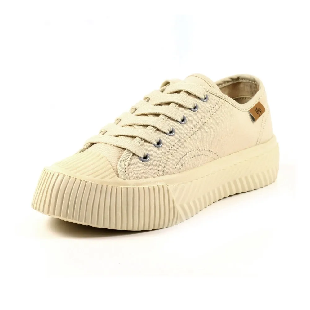 Lazy Dogz Jayne Beige Lace Up Trainers DLD002 BG