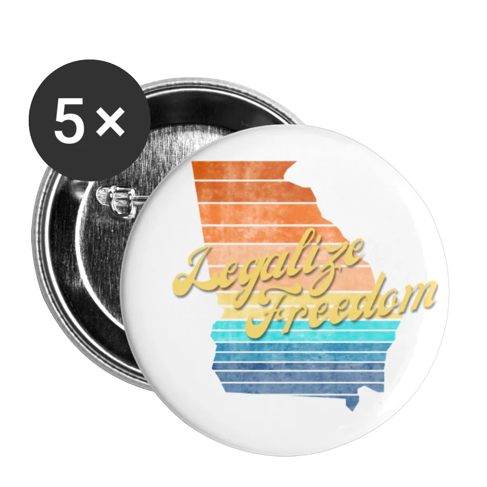 Legalize Freedom Georgia Buttons large 2.2'' (5-pack)