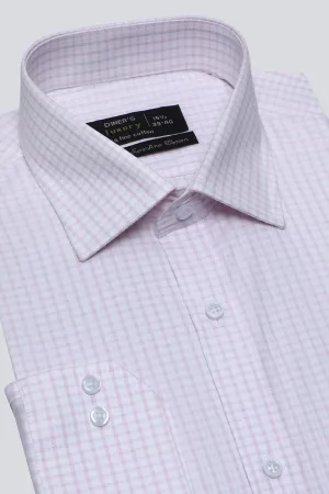 Light Pink Pin Check Formal Shirt