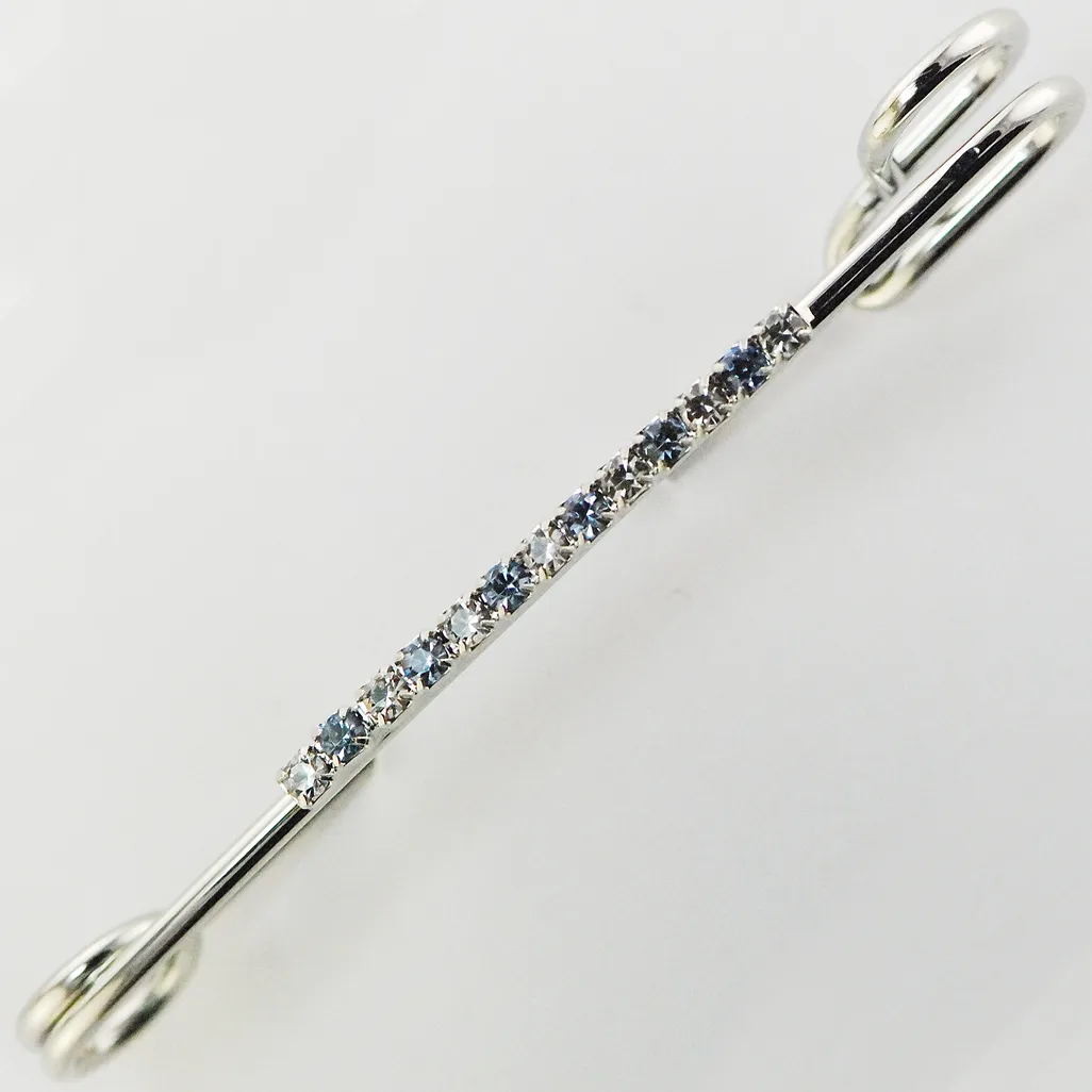 Light Sapphire Blue/Rhinestone Strip Stock Pin