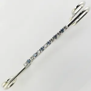 Light Sapphire Blue/Rhinestone Strip Stock Pin