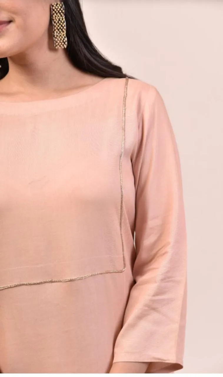 Mauve Pink Kurta Plazo Set