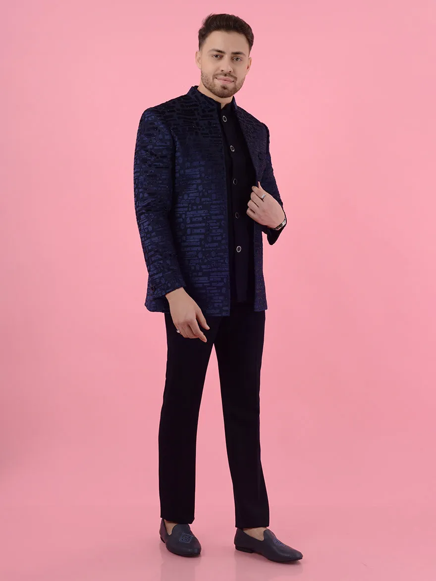 Midnight Blue Jodhpuri Suit | JadeBlue