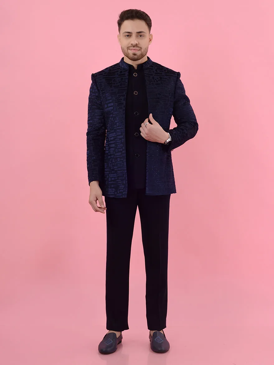 Midnight Blue Jodhpuri Suit | JadeBlue