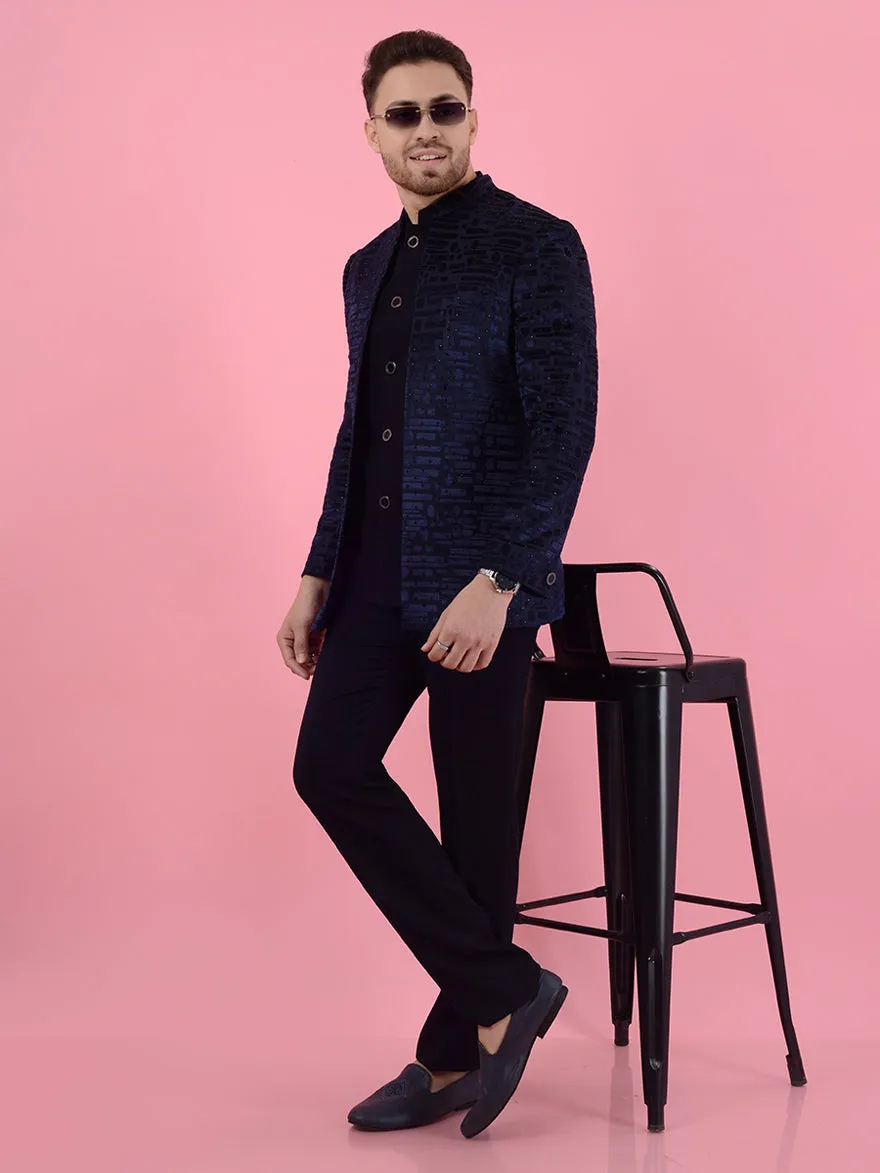 Midnight Blue Jodhpuri Suit | JadeBlue