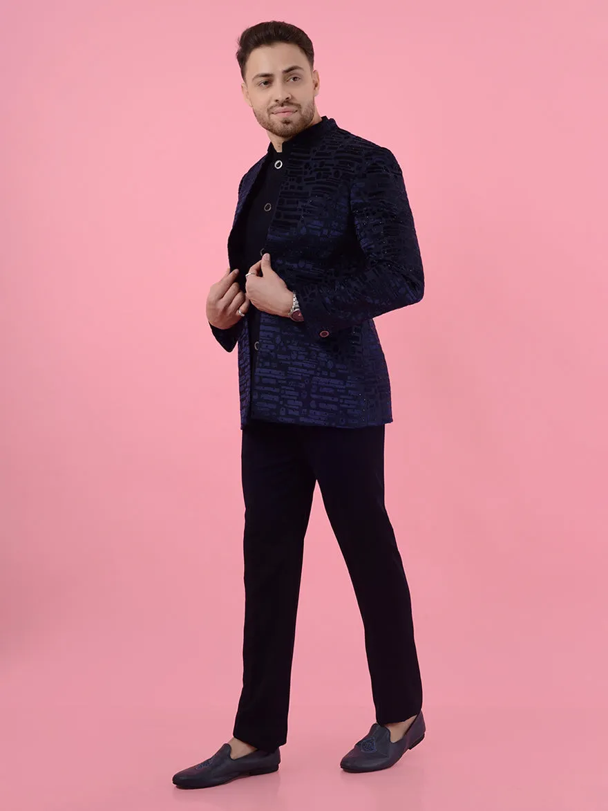 Midnight Blue Jodhpuri Suit | JadeBlue