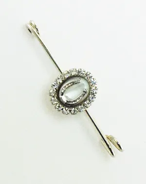 Mother of Pearl Oval Gemstone Stock Pin