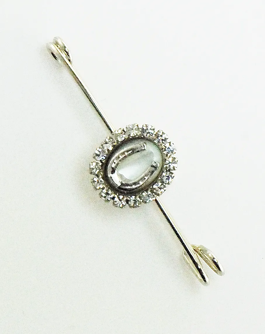 Mother of Pearl Oval Gemstone Stock Pin