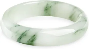 Natural Jade Bangle Bracelet Tianshan Jade Stone Bracelet Green White Traditional Chinese Feng Shui Design Tianshan Emerald Bracelet Good Luck Bracelet Bangle for Women