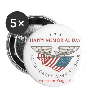 NEVER FORGET, ALWAYS HONOR - Buttons large 2.2'' (5-pack)