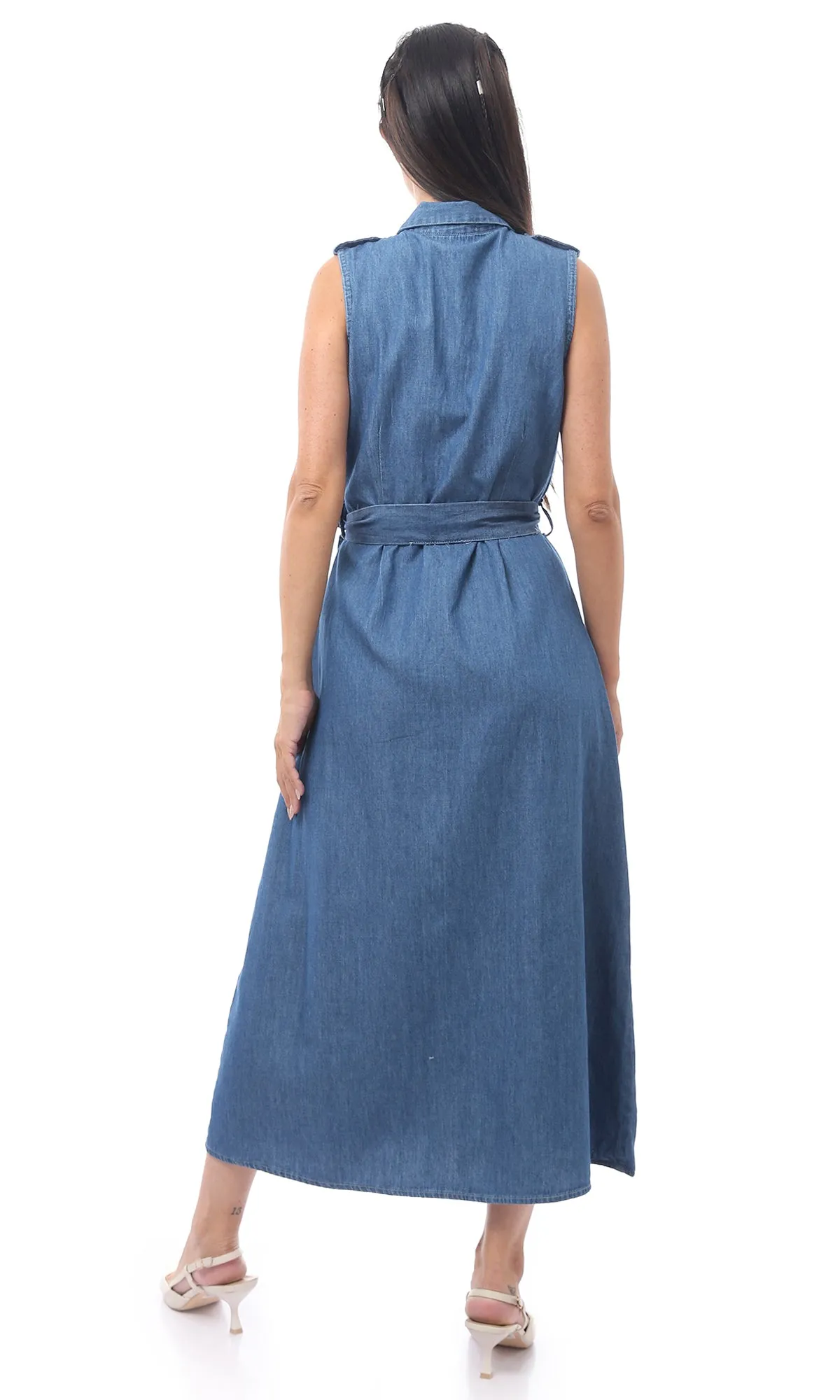 O170883 Dark Blue Salopette Buttoned With Buttons In A Regular Fit