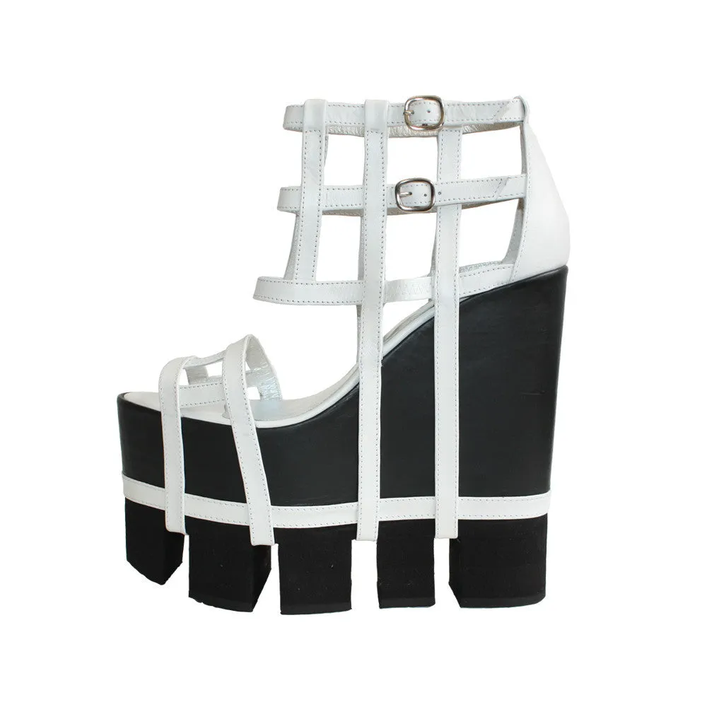 Orthogonal Wedge Sandal - White