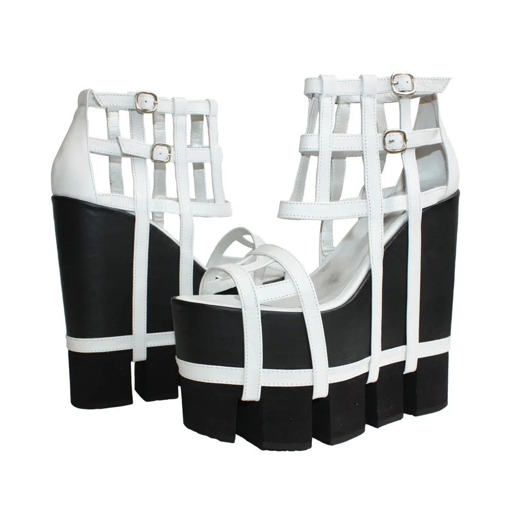 Orthogonal Wedge Sandal - White