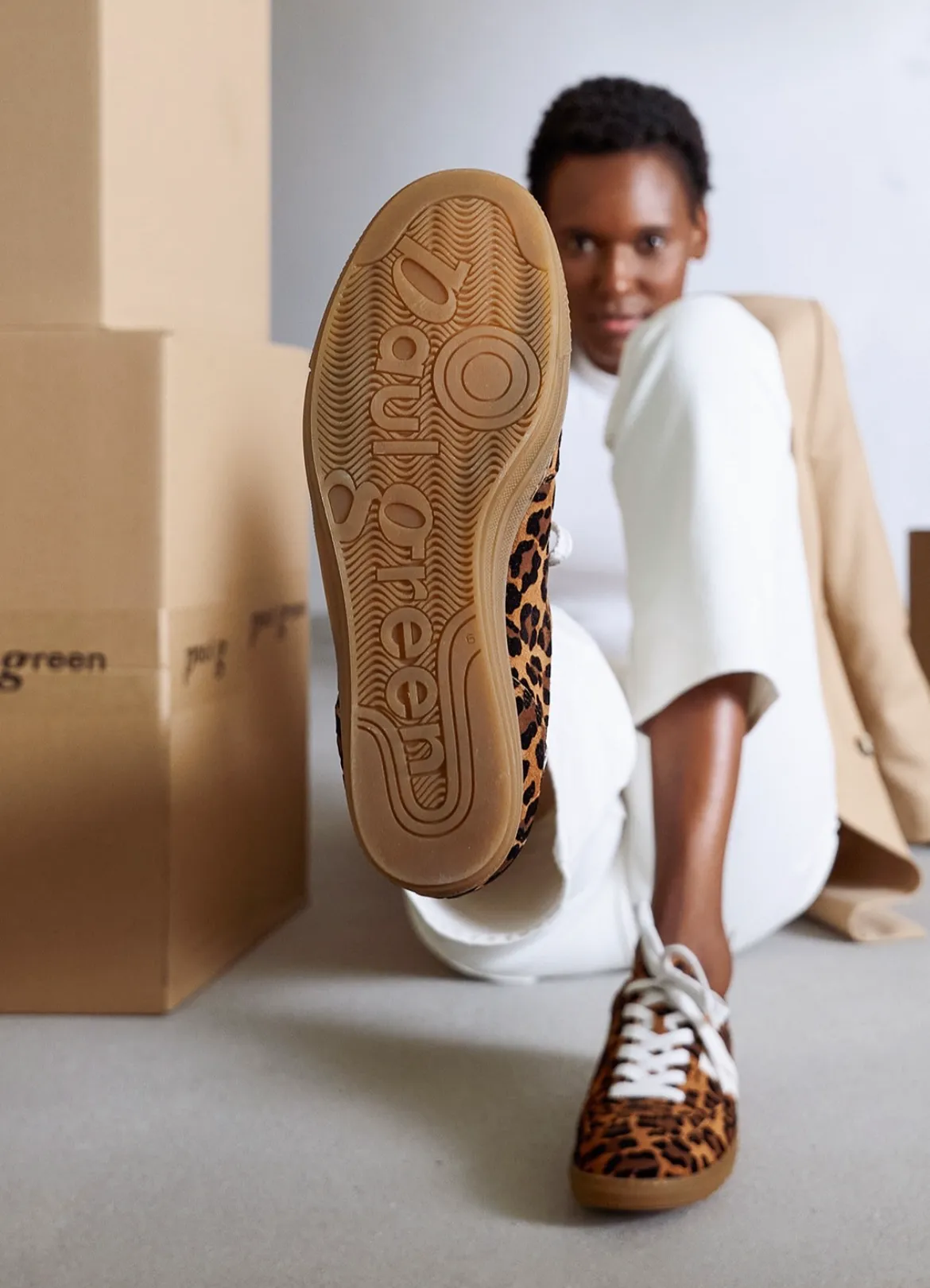 Paul Green Leopard Print Low Rise Trainer 5450