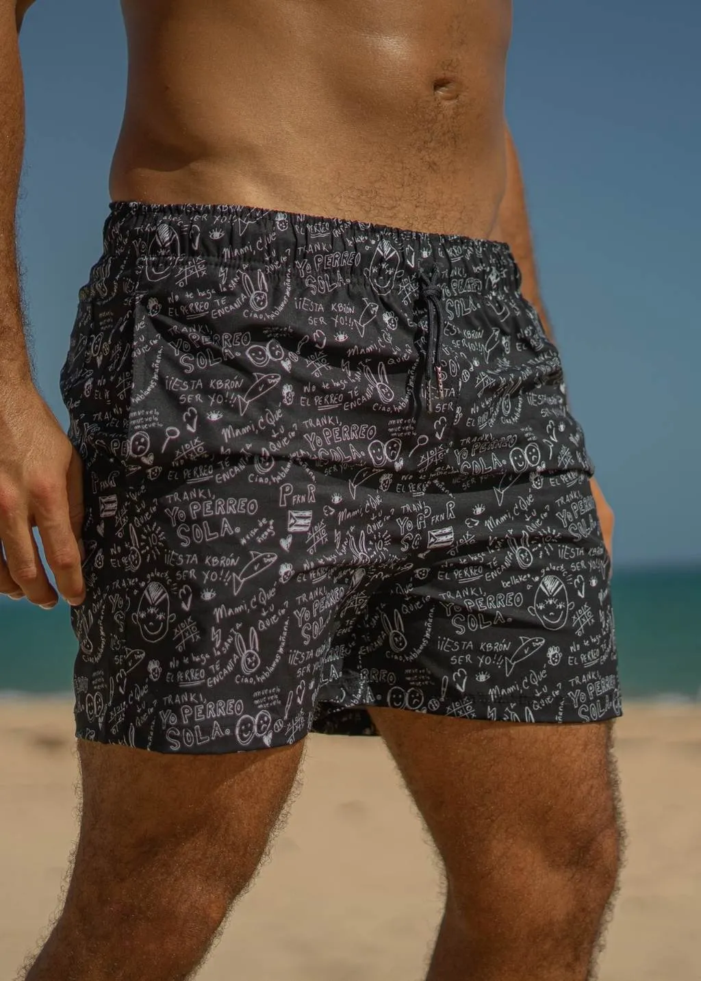 PERREO BLACK SWIM SHORT