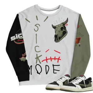 Retro 1 Low Travis Scott Olive Logo Sweatshirt