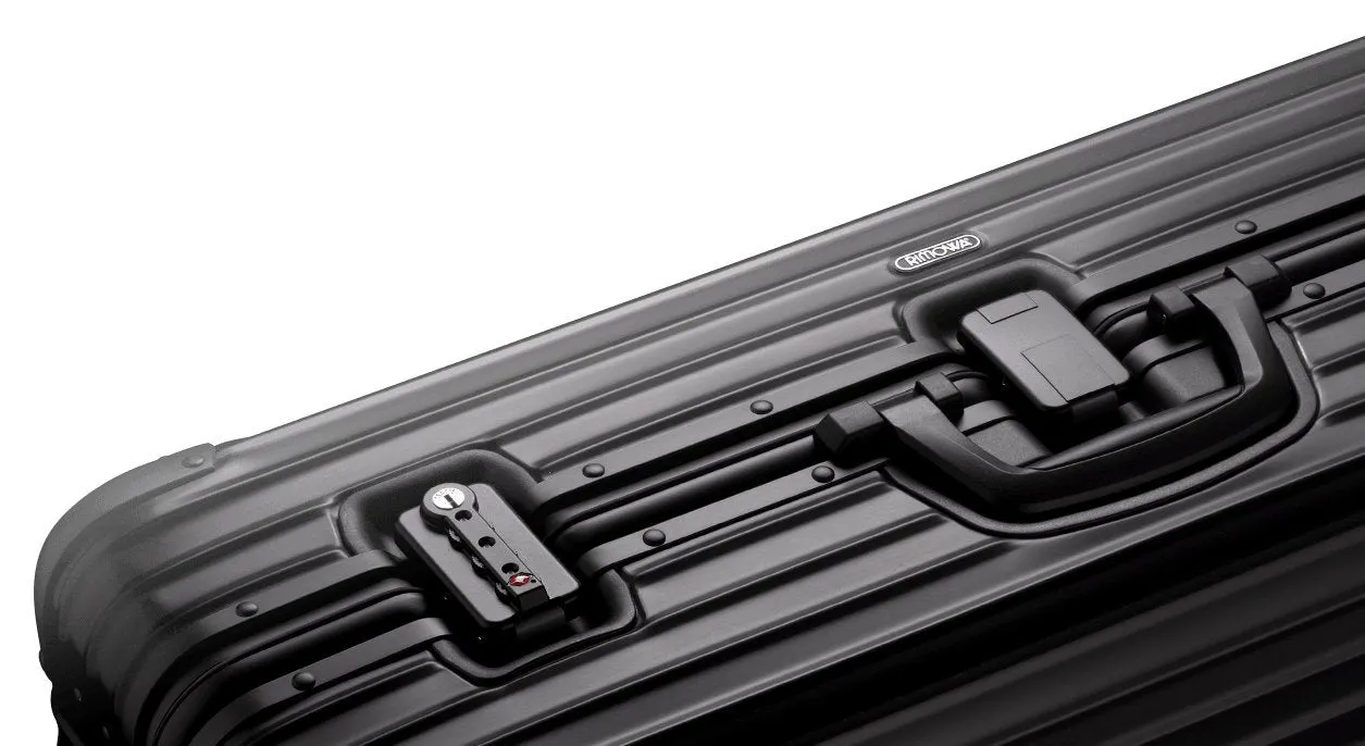 Rimowa Topas Stealth Multiwheel 21-inch - Elegant Black Anodised Aluminium, TSA Locks