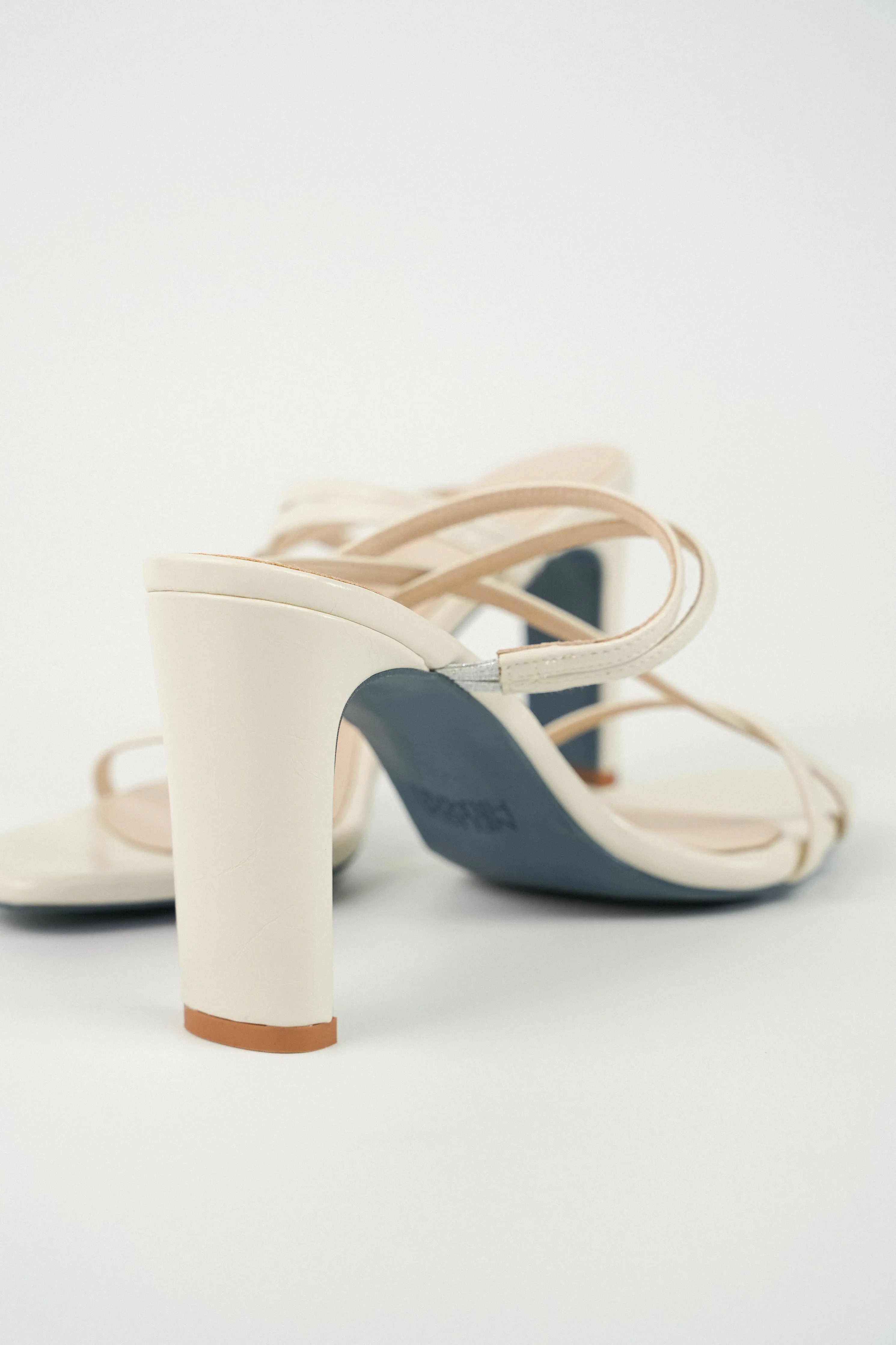 Ruby Strappy Heel Sandals (Off White)
