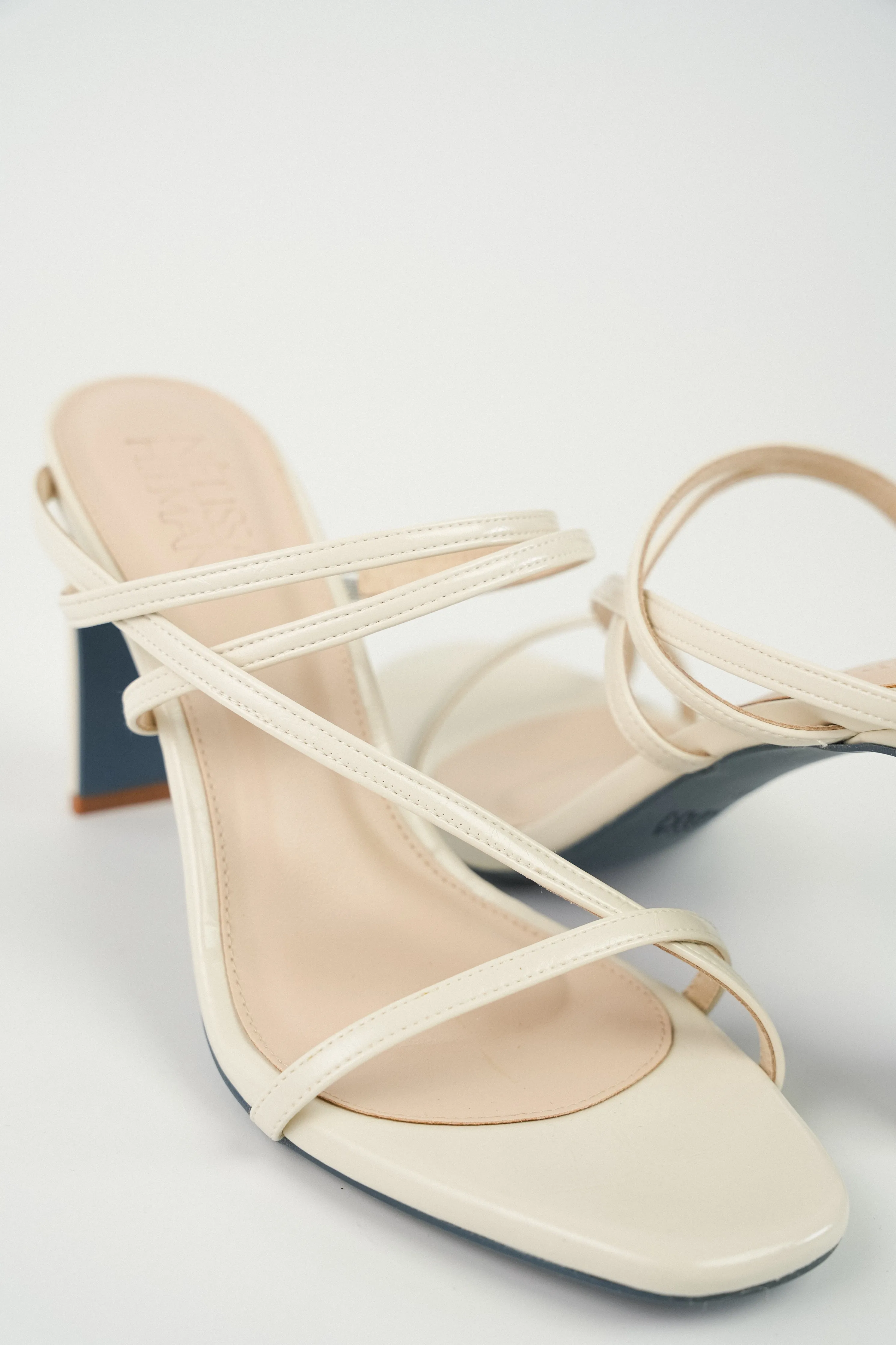 Ruby Strappy Heel Sandals (Off White)