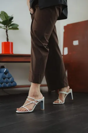 Ruby Strappy Heel Sandals (Off White)
