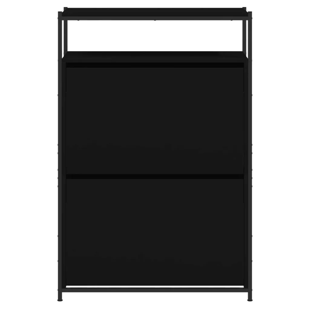 Shoe Cabinet Black 75x34x112 cm Engineered Wood